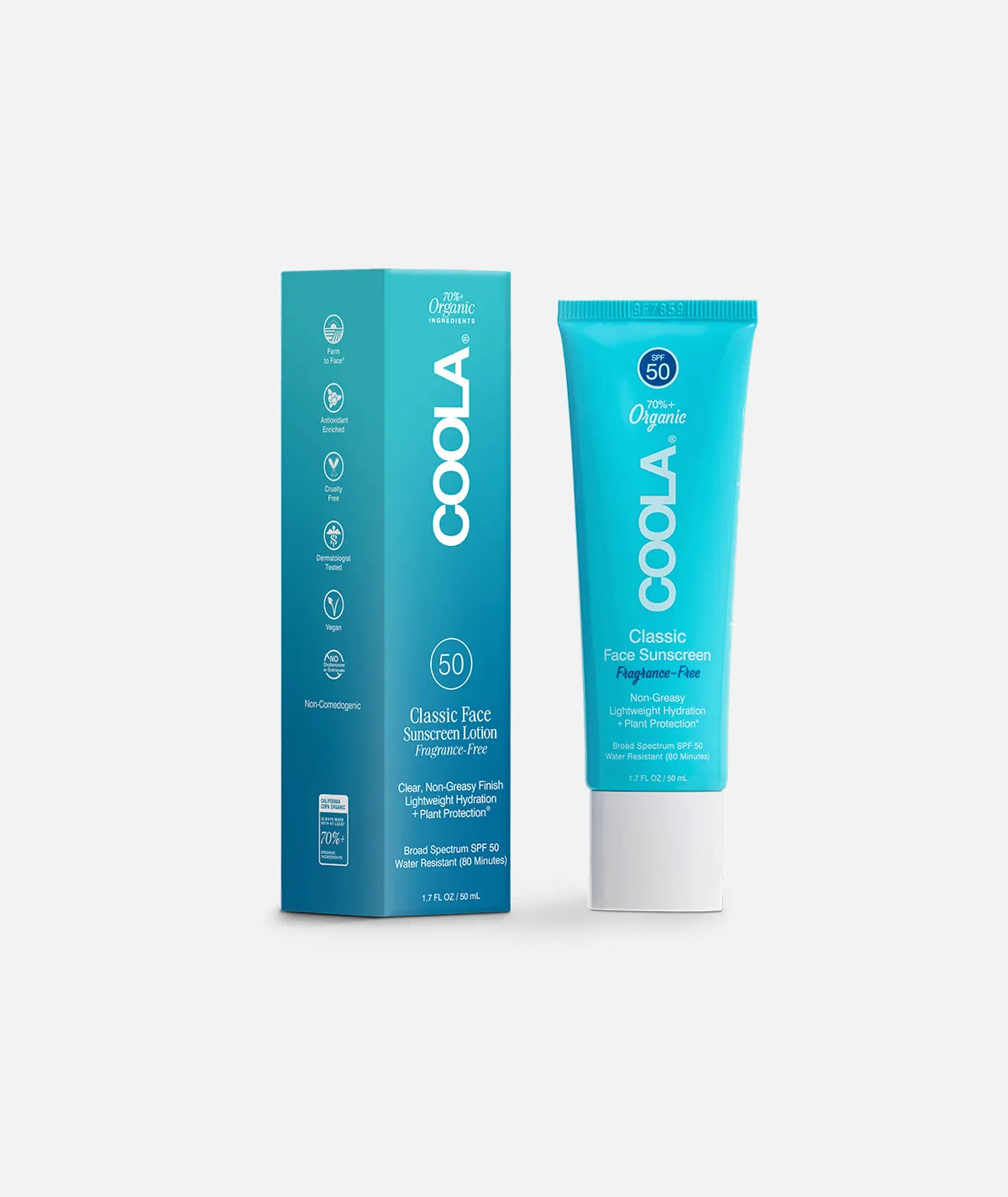 Coola SPF50+ Classic Face Sunscreen - Fragrance Free